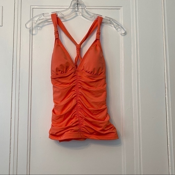 Athleta Light Coral Sunset Aqualuxe Tankini Top Size XS NWT Swimwear - Picture 7 of 7